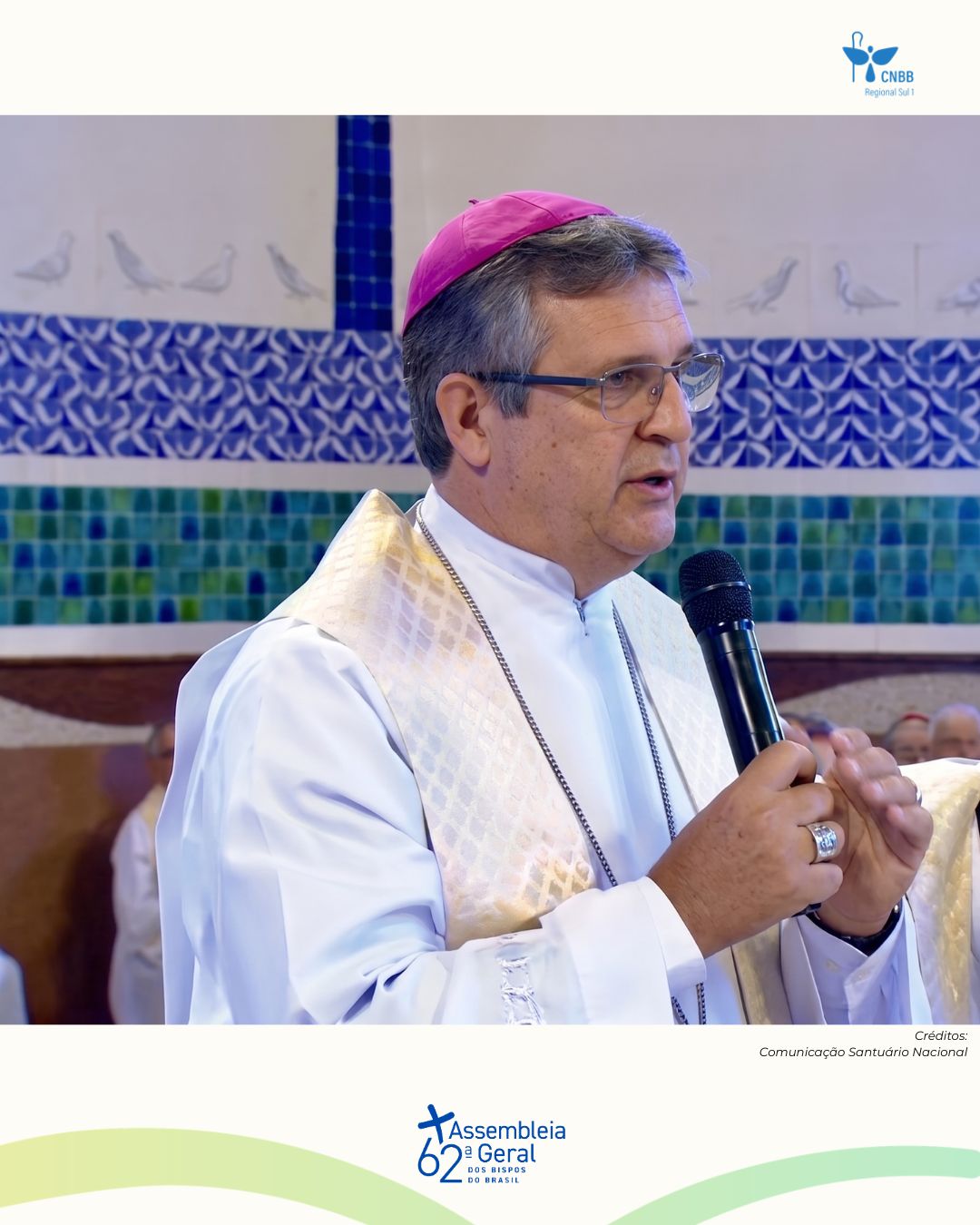 Dom Márcio Antonio Vidal de Negreiros, OSA durante a Assembleia Geral