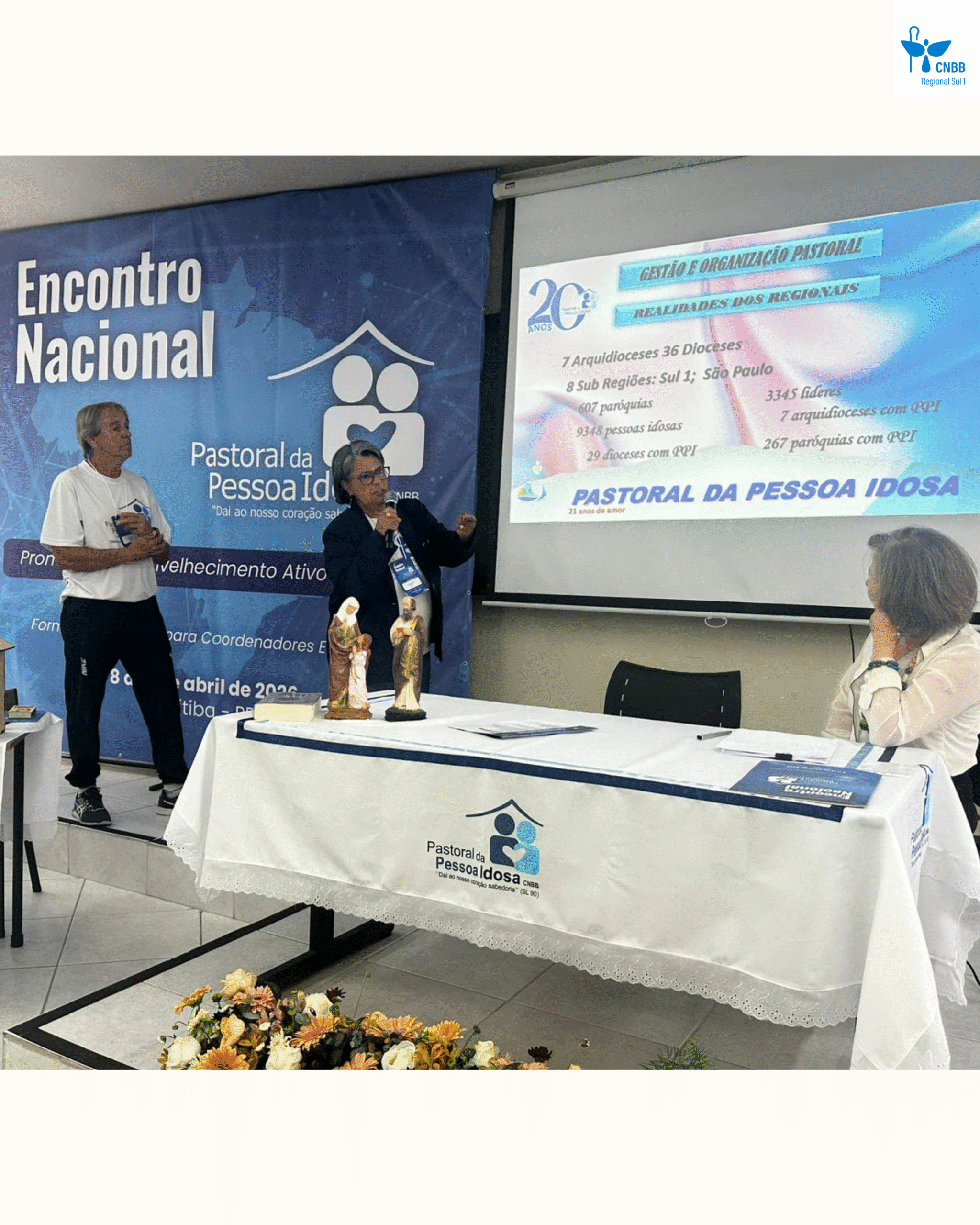 Momento formativo durante o Encontro Nacional da Pastoral da Pessoa Idosa