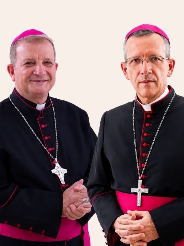 Dom José Roberto Fortes Palau e Dom Mário Antônio da Silva